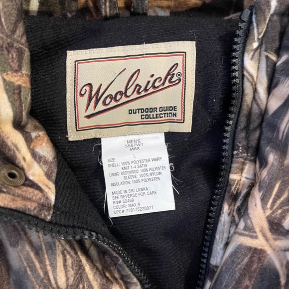 Woolrich Advantage Max 4D Camo Zip Hooded Insulated Jacket Size Large - Picture 3 of 10